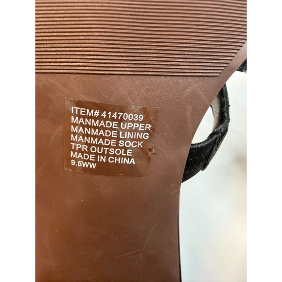 Torrid Womens Size 9.5WW Black Leather Block Heel Sandals Mule Dressy Casual - Picture 12 of 13